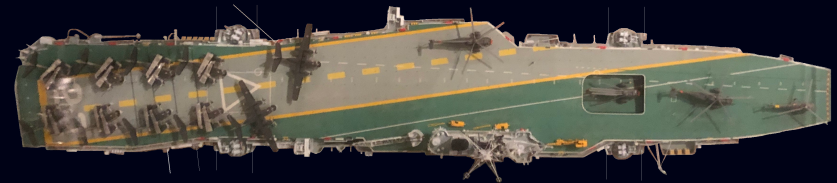 HMCS Bonaventure model CASMworkFINALBluewithaerials