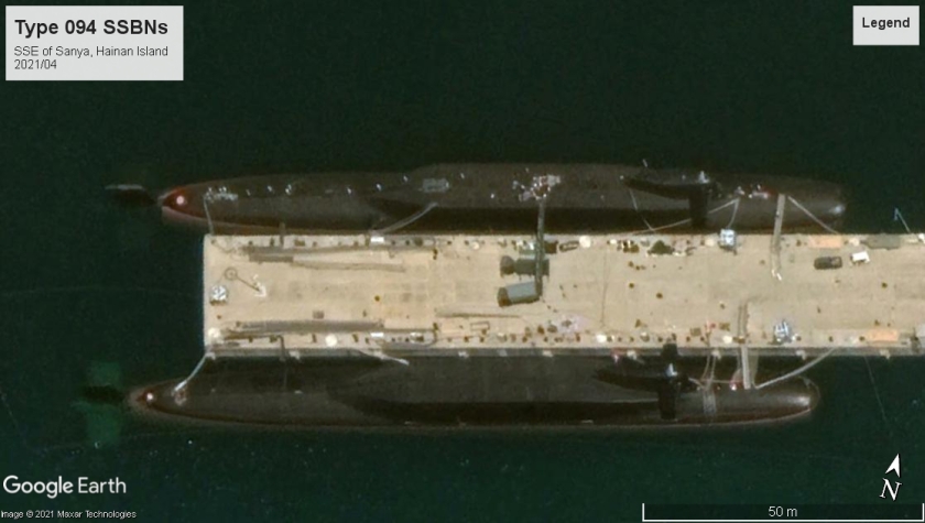 Type 094 SSBN Hainan Island 2021-04
