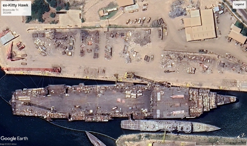 USS Kitty Hawk scrapping TX 2023-06
